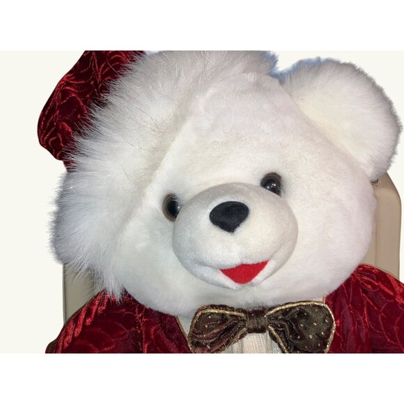 Holiday Snowflake TEDDY BEAR 21" plush stuffed Christmas DanDee- 2002 collectibl - Picture 5 of 14